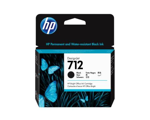 HP 712 80-ml Black DesignJet Ink Cartridge
