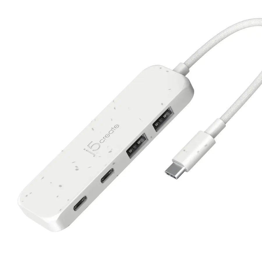 j5create Eco-Friendly USB-C to 4-Port Type-C & Type-A Gen 2 Hub