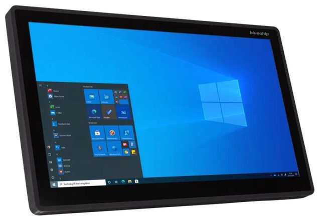 bluechip INDUSTRYline P215KT-1001 Intel Atom® x6413E 21.5" 1920 x 1080 pixels Touchscreen All-in-One tablet PC 8 GB DDR4-SDRAM 120 GB SSD Windows 10 IoT Enterprise Wi-Fi 5 (802.11ac) Black