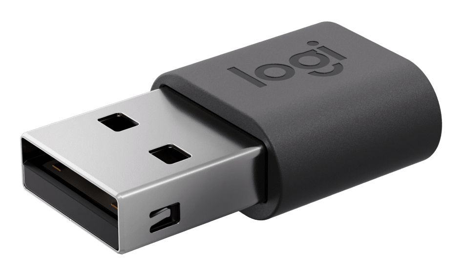 Logitech 956-000169 cable gender changer USB-C USB-A Graphite