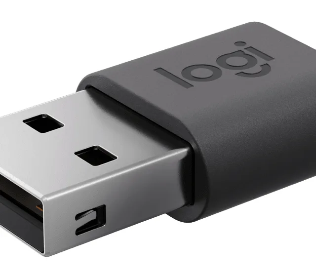 Logitech 956-000169 cable gender changer USB-C USB-A Graphite
