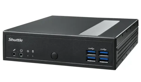 Shuttle XPC slim Barebone DL40N, Intel N150, 1x DDR5, 2x LAN (2x 2.5Gbit), 2xCOM,1xHDMI,1xDP, 1x VGA, fanless, 24/7 permanent operation