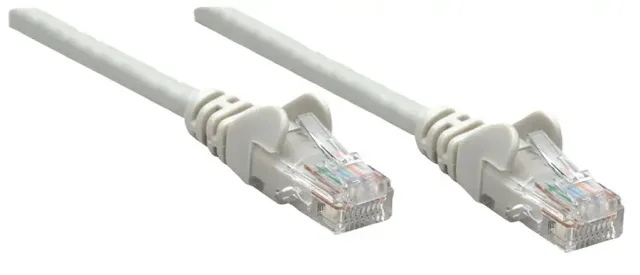 Intellinet Network Patch Cable, Cat6, 10m, Grey, CCA, U/UTP, PVC, RJ45, Gold Plated Contacts, Snagless, Booted, Lifetime Warranty