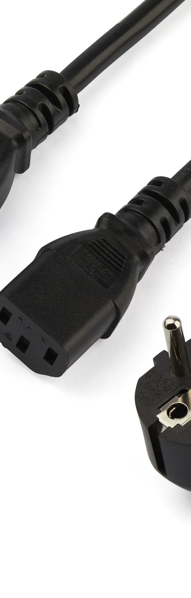 StarTech.com 2m (6ft) Computer Power Y Cord, 18AWG, EU Schuko to 2x C13, 10A 250V, Black Replacement AC Power Cord, Printer Power Cord, PC Power Supply Cable, Monitor Power Cable - UL Listed