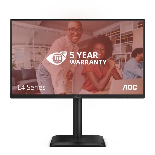 AOC 24E4U computer monitor 60.5 cm (23.8") 1920 x 1080 pixels Full HD LED Black