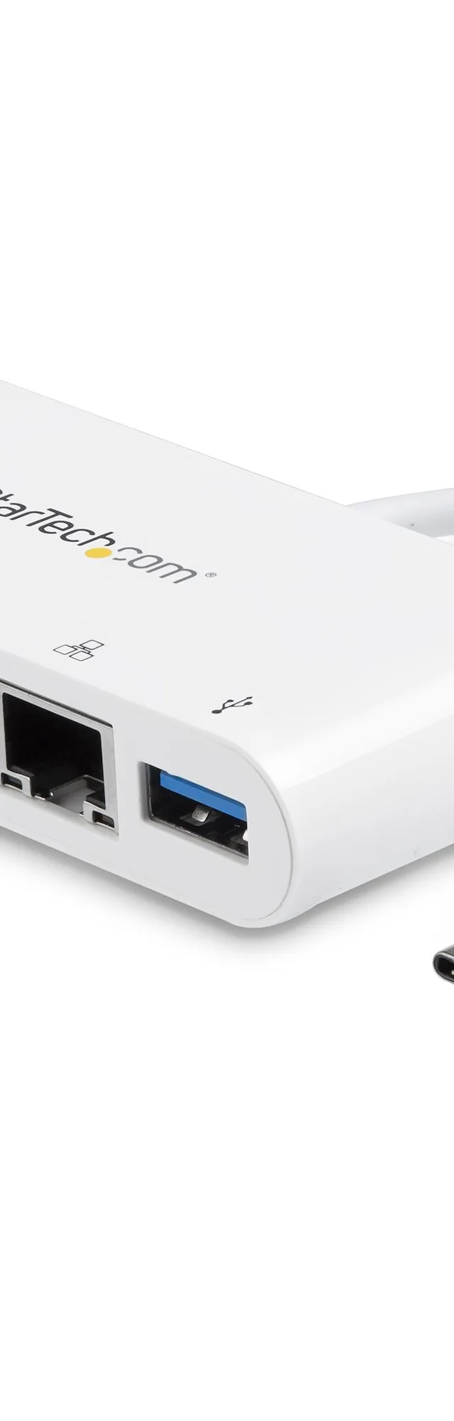 StarTech.com USB C Multiport Adapter - USB-C to DVI-D (Digital) Video Adapter with 60W Power Delivery Passthrough Charging, GbE, USB-A - Portable USB Type-C/Thunderbolt 3 Mini Laptop Dock
