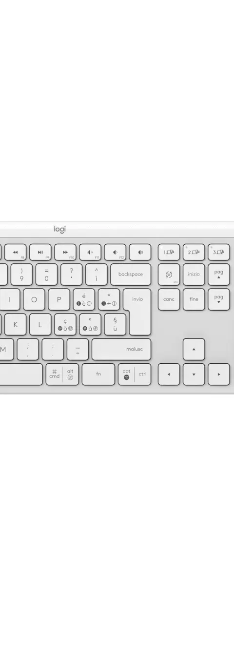Logitech 920-012597 keyboard Mouse included Office RF Wireless + Bluetooth QWERTY Italian White