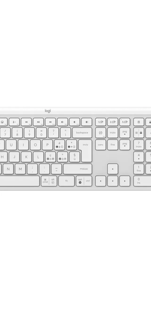 Logitech 920-012597 keyboard Mouse included Office RF Wireless + Bluetooth QWERTY Italian White