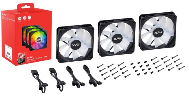 XPG VENTO 120 ARGB PWM (pack of 3) Black