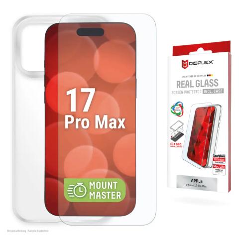 Displex Screen Protector + Case for Apple iPhone 17 Pro Max, scratch resistant