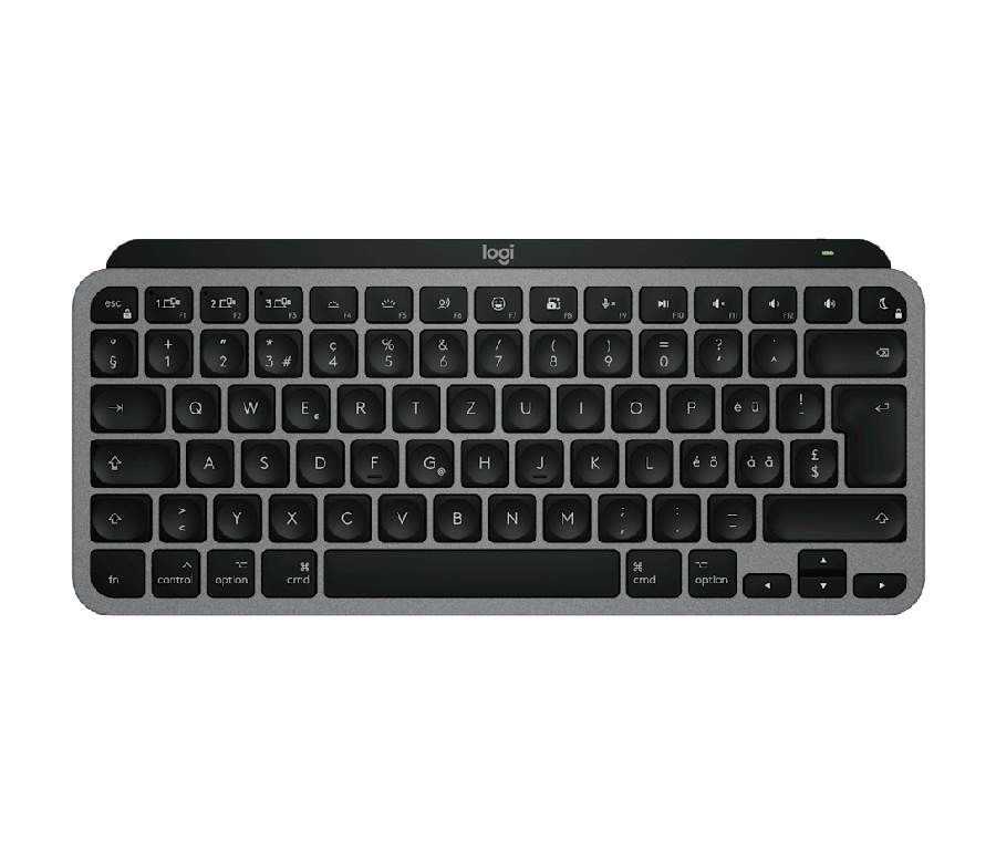 Logitech MX Keys Mini For Mac keyboard Home/Office Bluetooth QWERTZ Swiss Black, Grey