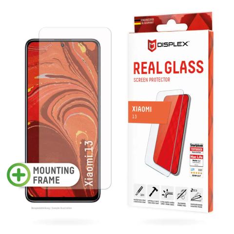 Displex Screen Protector (10H) for Xiaomi 13, Eco Mounting Frame, scratch resistant