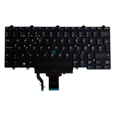 Origin Storage NB KBD Dell E7270 Swedish/Finnish Non-Backlit 83 Keys Single Point