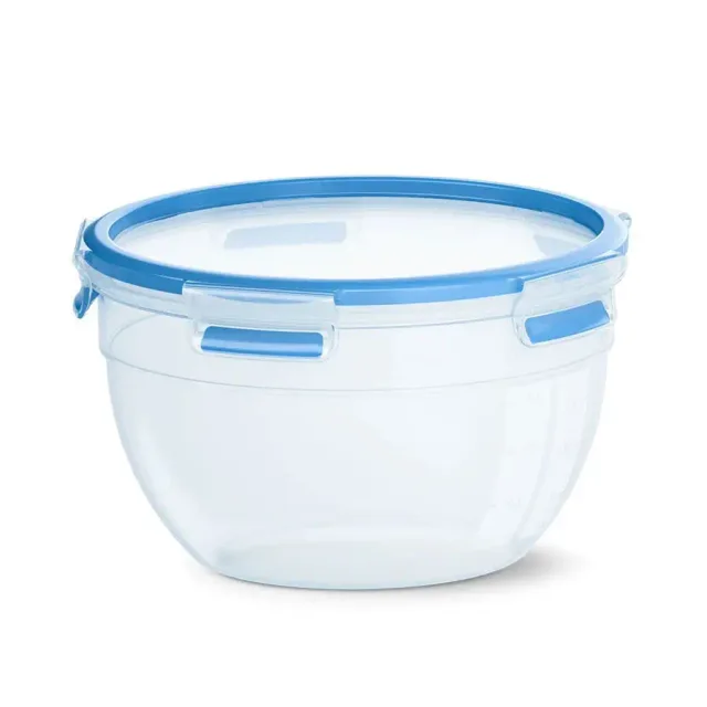 EMSA CLIP & CLOSE N10114 Round Container 2.6 L Blue, Transparent 1 pc(s)