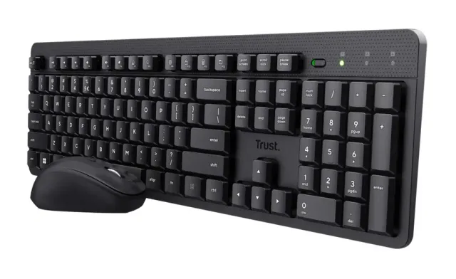 Trust Ody II keyboard Mouse included Universal RF Wireless QWERTY US English Black
