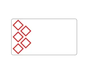 Brother LTZ12075F5PI self-adhesive label Rectangle White, Red