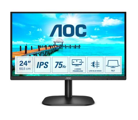 AOC B2 24B2XH/EU computer monitor 60.5 cm (23.8") 1920 x 1080 pixels Full HD LED Black