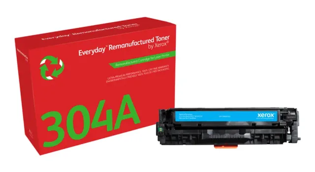 Everyday™ Cyan Remanufactured Toner by Xerox compatible with HP 304A (CC531A), Standard capacity