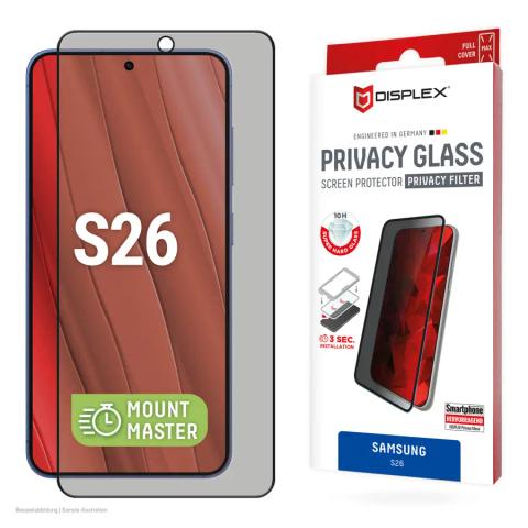 Displex Privacy Screen Protector (10H) for Samsung S26, Privacy Filter