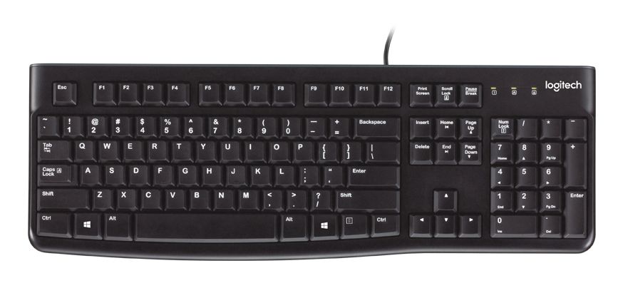 Logitech K120 for Business keyboard Universal USB Hebrew Black