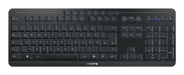 CHERRY Stream ultimate keyboard Home/Office USB + RF Wireless + Bluetooth QWERTZ German Black