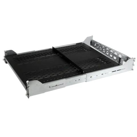 StarTech.com 2U Vented Sliding Server Rack Shelf w/ Cable Management Arm - 27.6 to 31.6in Adjustable Mounting Depth - 125lb - 19” Server Tray Shelf for Equipment Rack - 24in Deep