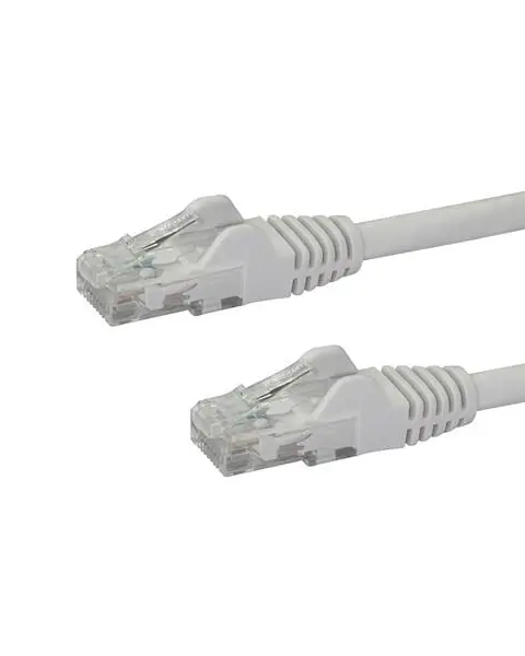 StarTech.com 10m CAT6 Ethernet Cable - White CAT 6 Gigabit Ethernet Wire -250MHz 100W PoE RJ45 UTP Network/Patch Cord Snagless w/Strain Relief Individually Tested