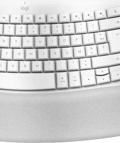 Logitech Wave Keys for Mac keyboard Home/Office Bluetooth AZERTY French White
