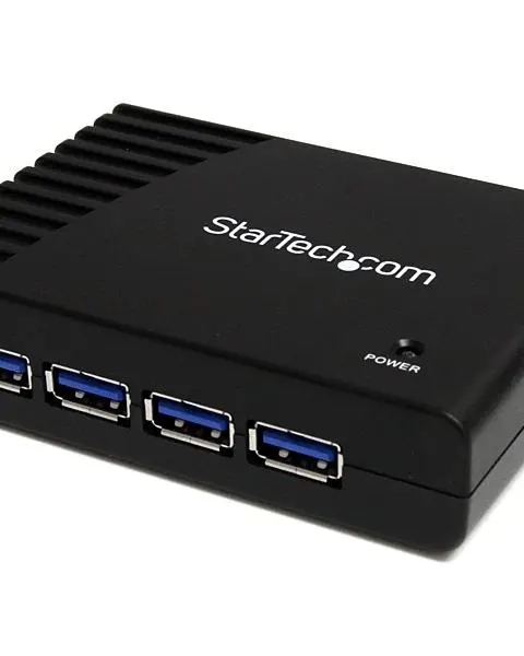 StarTech.com 4 Port Black SuperSpeed USB 3.0 Hub