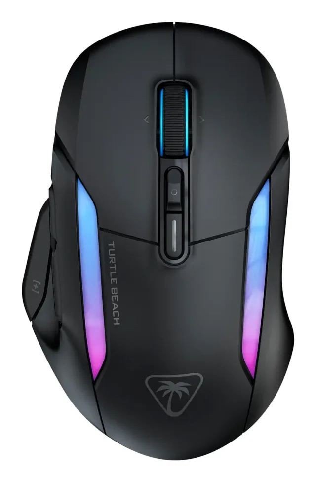 Turtle Beach Kone II Air Ash Black – Wireless Ergonomic RGB Gaming Mouse, 350-Hr Battery, 26K DPI Optical Sensor, 100M Click Optical Switches, 21 Customizable Inputs, 4D Free-Spin Scroll Wheel
