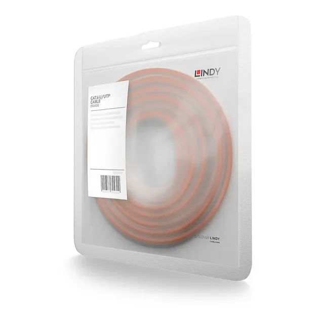 Lindy 30m Cat.6 U/UTP Network Cable, Orange