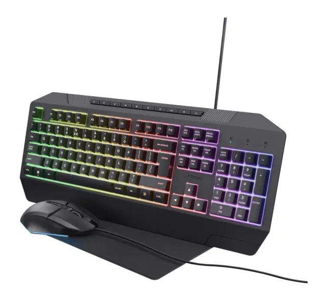 Trust GXT 791 keyboard Mouse included Gaming USB QWERTZ German Black