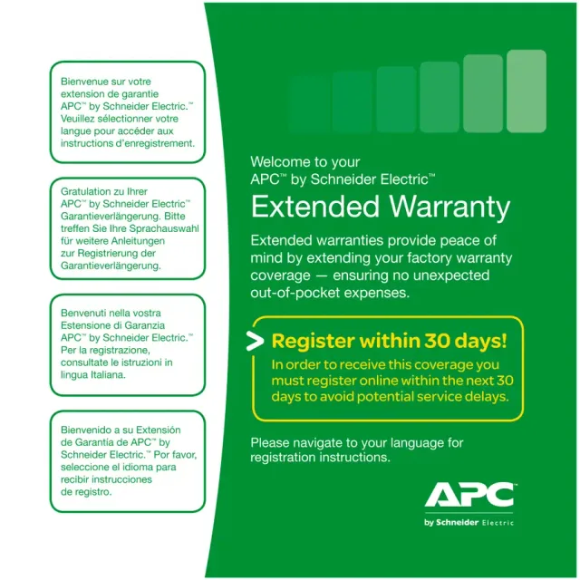 APC Warranty extension service pack, for new product purchase, 3yr, level 01A