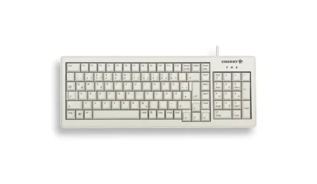 CHERRY XS G84-5200 keyboard Office USB + PS/2 AZERTY French Grey
