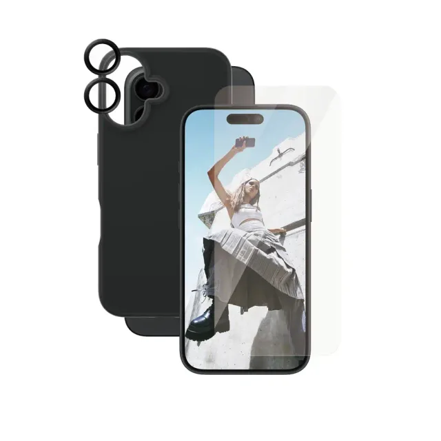 PanzerGlass CARE™ by ® 3-in-1 Bundle iPhone 16 Clear screen protector Apple 1 pc(s)