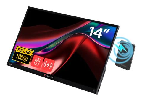 Verbatim Portable Touchscreen Monitor Light 14" Full HD 1080p & Wireless Power Supply