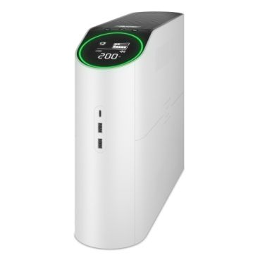 APC Back-UPS Pro for Gaming, 2200VA/1320W, Tower, 230V, 2x UK and 2x IEC C13 outlets, RGB Lights, Pure Sine Wave, Arctic (White)