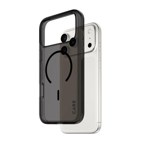 PanzerGlass CARE™ by ® Smokey Case w. Black MagSafe iPhone 17 Pro Max