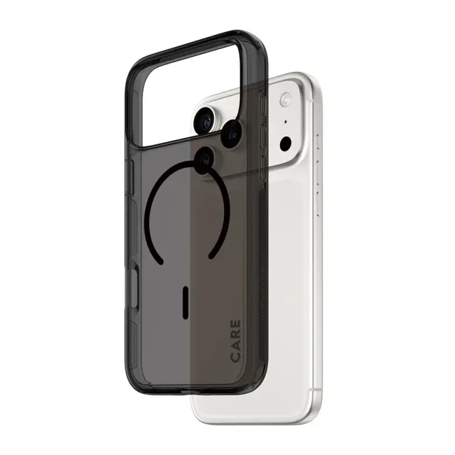 PanzerGlass CARE™ by ® Smokey Case w. Black MagSafe iPhone 17 Pro Max