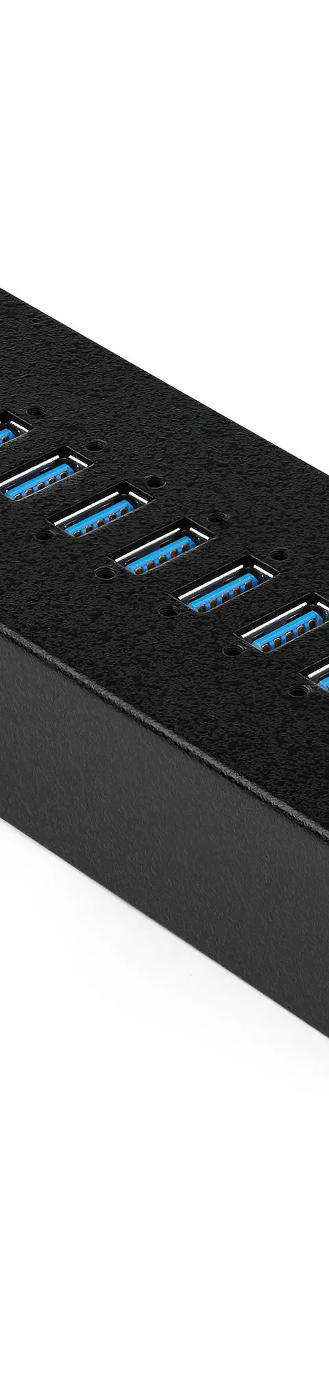 StarTech.com 10-Port USB 3.0 Hub with Power Adapter - Metal Industrial USB-A Hub with ESD & 350W Surge Protection - Din/Wall/Desk Mountable - High Speed USB 3.2 Gen 1 (5Gbps) Hub