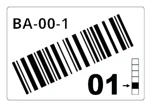 Brother LTZ12055FCB self-adhesive label Rectangle White