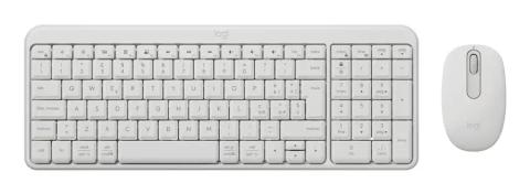 Logitech MK250 Compact Bluetooth Wireless Combo keyboard Mouse included Universal RF Wireless + Bluetooth Italian White