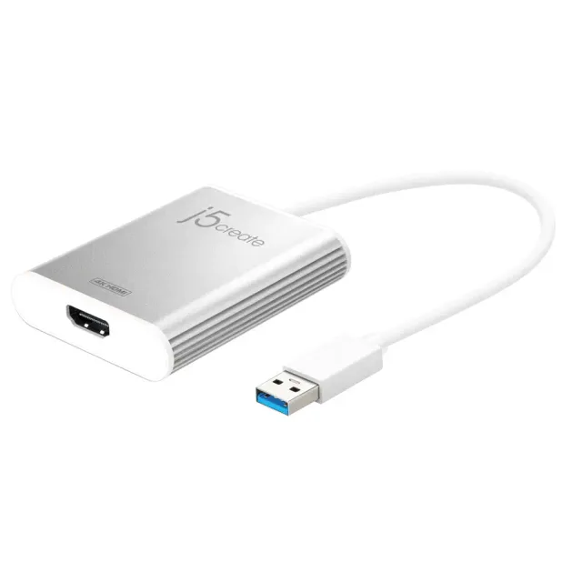 j5create JUA354 USB™ 3.0 to 4K HDM™ Display Adapter, Silver