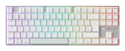 CHERRY MX 8.2 Pro TMR Wireless keyboard Gaming USB + RF Wireless + Bluetooth QWERTY UK English Silver, White