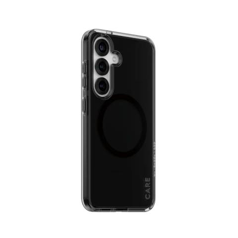 PanzerGlass CARE™ by ® Smokey Case w. Black Qi Compatible Samsung Galaxy S25
