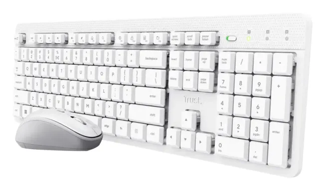 Trust Ody II keyboard Mouse included Home/Office RF Wireless QWERTY US English White