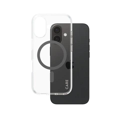 PanzerGlass CARE™ by ® Urban Combat Case Transparent w. Black MagSafe iPhone 16