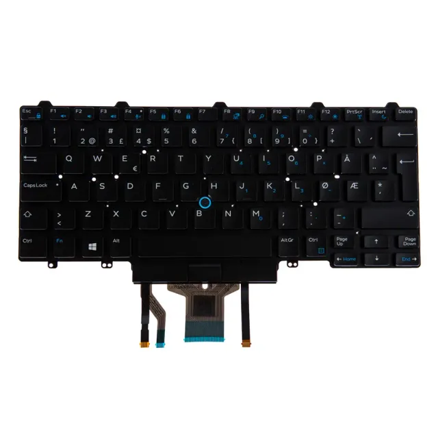 Origin Storage KBD Latitude E7450 Norwegian Layout 83 Keys Backlit Dual Poin