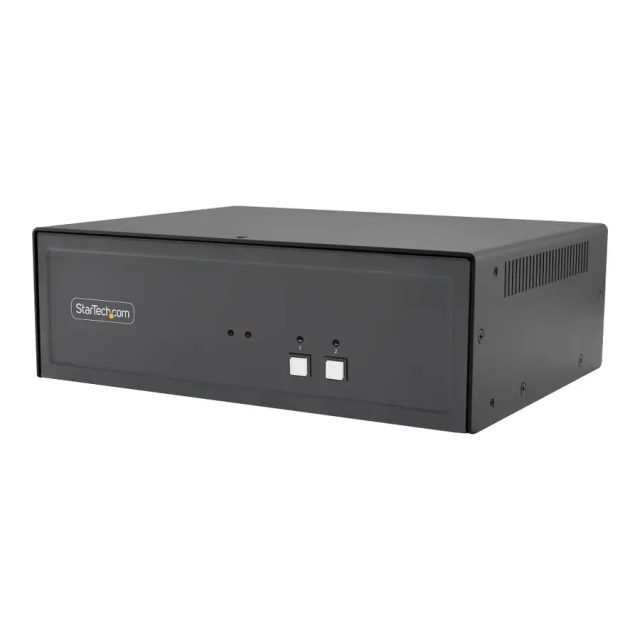 StarTech.com Secure 2-Port KVM Switch, DisplayPort, 4K 30Hz, NIAP 4.0 Desktop KVM, Metal Housing, CAC Port, Made in the USA
