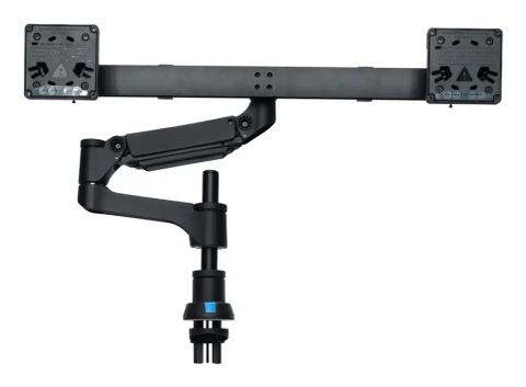 R-Go Tools Smartbar R-Go Caparo monitor arm, with gas spring for two monitors, 3-9 kg load capacity, 100% circular, black